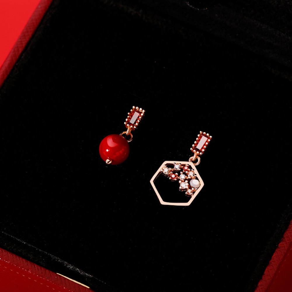 Red Agate Earrings Dangle Earrings